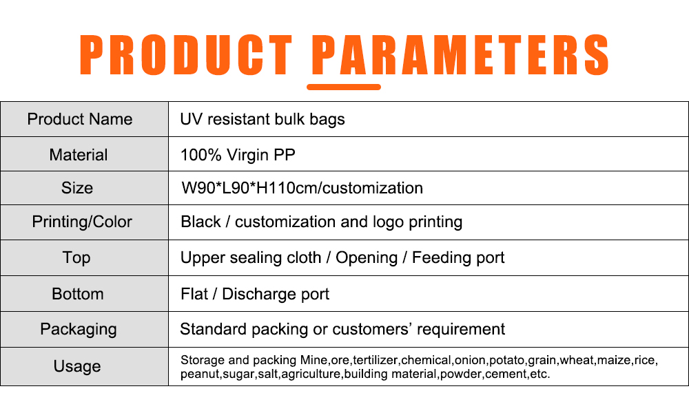 UV resistant bulk bags